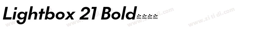 Lightbox 21 Bold字体转换
